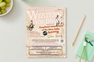 provide eye catching custom flyers for events and promotions