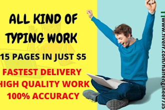 do fast document typing , retype scanned docs, your typist