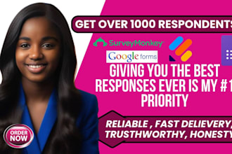 get over 1000 respondents to fill your online survey and google form