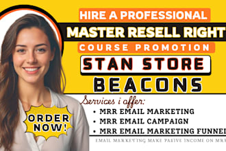 promote master resell right sales funnel email marketing course promotion