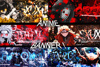 create a anime banner, header and other for yt, twitch, twitter, etc