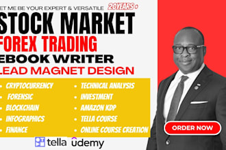 write and design stock market ebook cryptocurrency, lead magnet, forex trading
