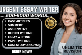 do essay writing, case study, case study analysis, research and summary, report