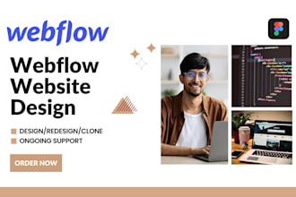 webflow website design, webflow landing page design, webflow website developer