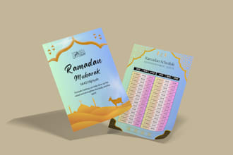 design ramadan calendar, ramadan schedule