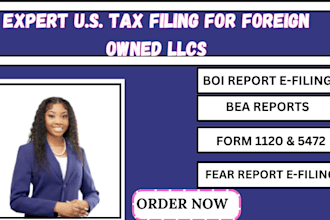 prepare and file 1120 and 5472 for foreign owed US llc