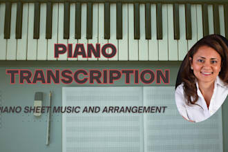 create precise piano transcription with sheet music of any song