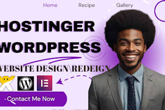 design, redesign hostinger website, wordpress website, hostinger website