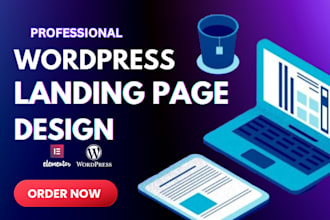 create responsive wordpress landing page, elementor landing page, sales page