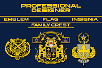 design flags, family crests, emblems and insignias