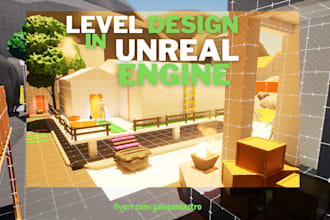 create professional level design blockouts for unreal engine game project