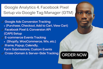 setup google analytics 4 ga4 ecommerce tracking via GTM