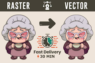 manual vector tracing, redraw your logo or any artwork