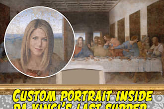 add you and your friends in da vinci last supper
