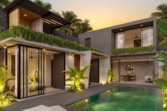 craft realistic home remodeling,stunning 3d exterior visualization,facade design