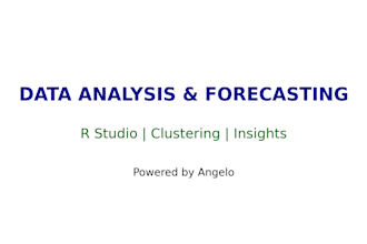 assist with data analysis, clustering, and forecasting in r