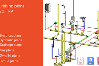 create, design, draw plumbing in cad rvt