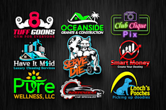 do creative modern trendy business logo design and redesign