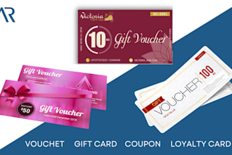 design gift voucher, certificate, coupon, loyalty card