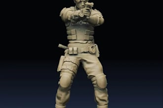 sculpt character printable figure tabletop games,role play stl wow dnd miniature