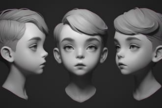 do realistic 3d head, 3d bust, full body model, 3d face model, 3d helmet, 3dmask