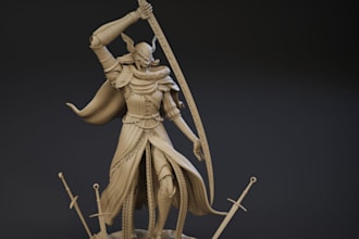 3dprintable figure action,zbrush toy model,tabletop game rpg miniature,wargaming