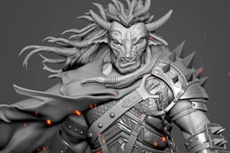 sculpt anime 3d model 3d character statues miniatures figurines for 3d printing