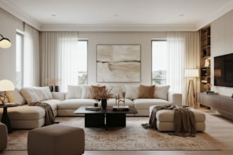 design and render 3d interior realistic interior exterior living room bedroom