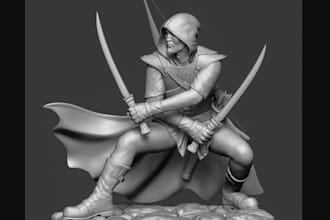 craft 3d figurine for collections, tabletop terrain model, comic 3d figures,stl