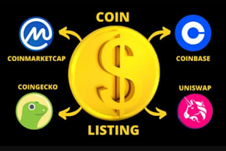 get your token,coin listed on crypto exchange platforms coinmarketcap coingecko