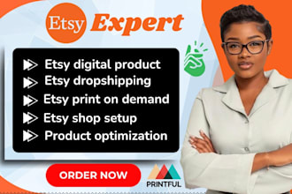 setup etsy shop with logo and banner etsy digital products etsy seo etsy pod