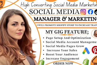 social media manager for instagram pinterest facebook  content creation strategy