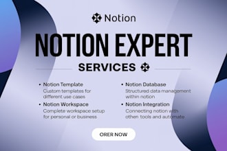 build a custom notion template, notion database, and notion setup