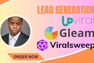 setup viralsweep for lead generation, campaign using gleam, upviral