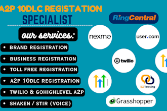 do gohighlevel a2p 10dlc registration on twilio, ringcentral a2p verification