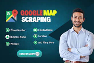 scrape google maps data for business leads, contact info, emails and website