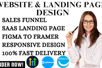professional framer website design figma to framer or saas landing page expert
