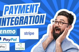 integrate venmo payment gateway to site, paypal, stripe, wepay, apple pay