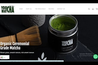 design matcha shopify store coffee website green tea store matcha website