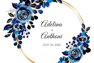 do unique anniversary, wedding and monogram logo design without any copyright