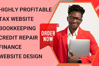 design tax website finance bookkeeping credit repair tax preparation  website