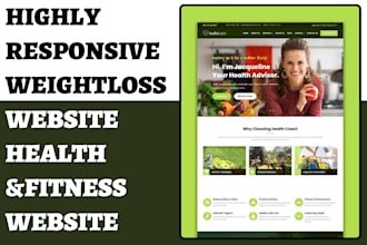 design weight loss website health and fitness website spa medicare website