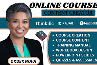 create online course content course creation training manual ppt slides