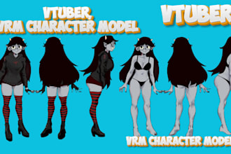 design live2d, vtuber, mmd, sfm and vrm character model