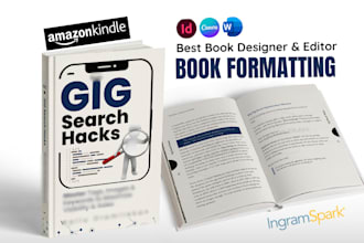 do book formatting for amazon kdp, ebook design, workbook, paperback formatting