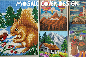 do pixel mosaic wall art, mystery  mosaic glasses, mosaic color by number