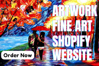 design canvas art work shopify store fine art store sculpture painting website
