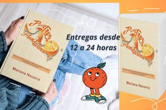 recetarios, recipes book on canva