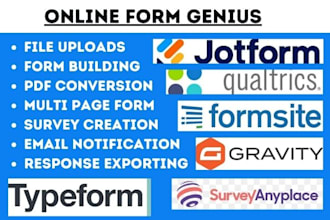 setup jotform typeform qualtrics gravity form survey anyplace formsite