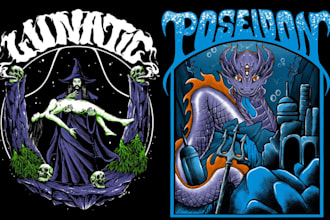 draw stoner psychedelic weed trippy creepy psychobilly art monster illustration